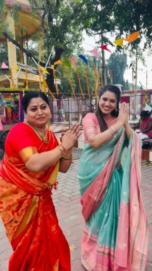 Aarthi Subash Instagram - Vibing for Velan 🦚🙏🏻
#vijaytv #sindhubhairavi #kakumvadivel