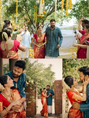 Adrija Addy Roy Instagram - Engaged to the love I prayed for @vignuesh1 ♥️🧿
From a simple hello, to a sacred promise — my heart feels home 🥰
I love you My Love 😘😘

#Engagement_of_AV #AdrijaRoy #VignueshIyer .