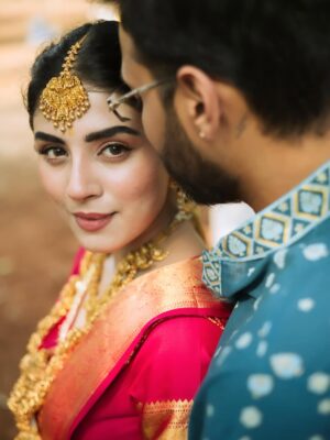 Adrija Addy Roy Instagram - Engaged to the love I prayed for @vignuesh1 ♥️🧿
From a simple hello, to a sacred promise — my heart feels home 🥰
I love you My Love 😘😘

#Engagement_of_AV #AdrijaRoy #VignueshIyer .