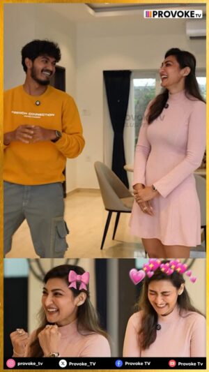 Akshara Reddy Instagram - 😁Rate My Pickup line Out Of 10😅 

Watch Full Video On Provoke TV YouTube Channel 

#vjdhanush #pickuplines #fun #aksharareddy #hometour