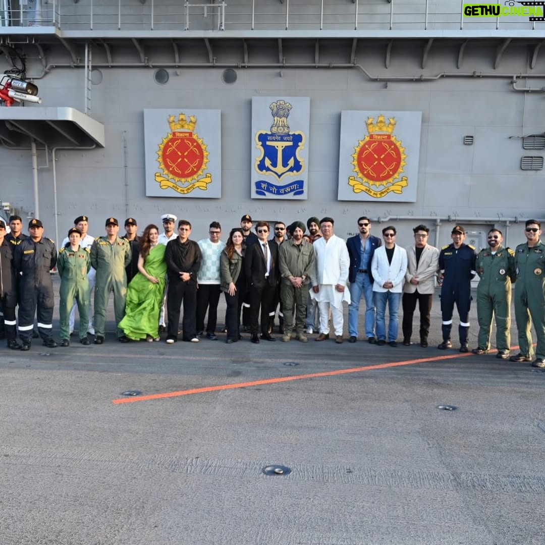 Anya Singh - 163.7K Likes - WHAT A DAY!
One that’ll always be close to my heart. To be in the midst of such brave hearts, legends & to be able to hear some of my absolute favourite singers live was such a privilege. 🧿✨
To be able to visit INS Vikrant was a once in a lifetime opportunity.
Border 2 album celebration 

Hair - @sandeepchaupal_hair 
Makeup- @niccky_rajaanie 
Saree - @ekayabanaras 
Jewellery - @tadaccessories @stilt_communications 

Stylist - @ruchikrishnastyles with @barnaaraha