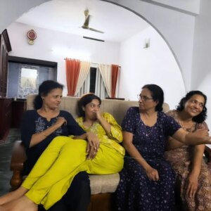 Archana Kavi Instagram - Not just marriage, but gaining a family that treats you like their own.

My legs resting on my mother-in-law’s lap, surrounded by her sister-in-laws.
This is every girl’s dream, to be loved, held, and accepted like a daughter. ✝️