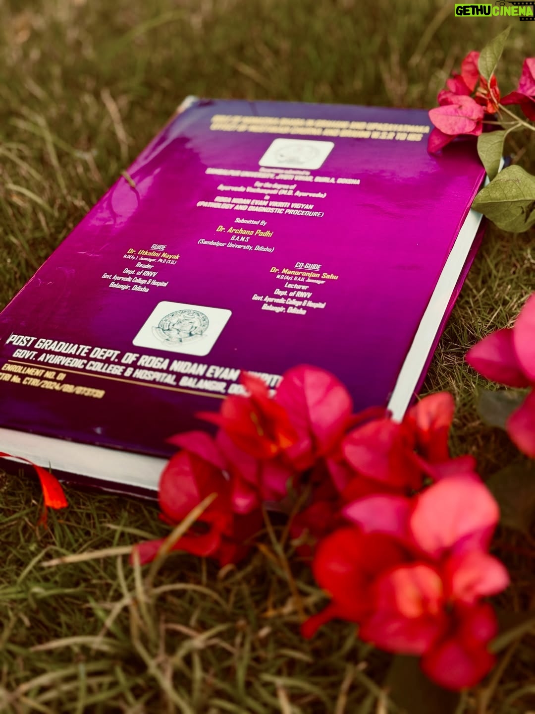 Archana Padhi - 50.4K Likes - After 3 years of hard work, research work, dedication, late nights, and endless learning — I finally submitted my thesis! 

This journey has been challenging, rewarding, and life-changing. I am forever grateful for the constant support and guidance of my guide Dr. Utkalini Nayak Mam and co-guide Dr Manoranjan Sahu sir ,the unwavering love and sacrifices of my parents, and the blessings of Maa SAMALEI 🙏❤️. 
This milestone is not just mine, but ours — thank you to everyone who believed in me. 
Onwards and upwards! 🎓✨
Balancing my professional life with my singing journey hasn’t been easy, but thank God for the energy that’s shining through today.❤️🙏🏻❤️🙏🏻❤️🙏🏻❤️🙏🏻