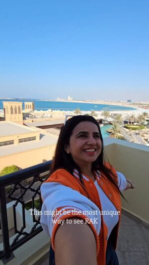 Bhavini Purohit Instagram - One of the most unique ways to experience Ras Al Khaimah ✈️ @visitrasalkhaimah 
Flying a light aircraft with Jazirah Aviation gave me front-row views of the mountains, desert and sea—all in one flight.
If you love travel   adventure, this is something you NEED to try when in RAK.
.
#visitrasalkhaimah #aircraft #crazy #experience