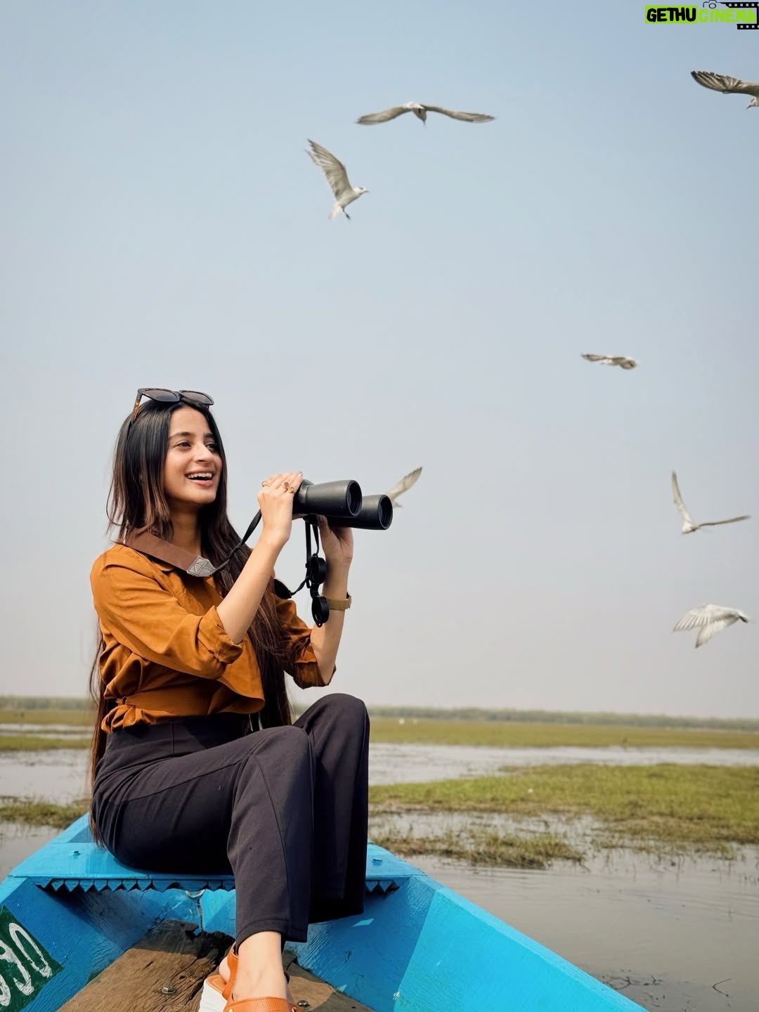 Bhoomika Dash - 45.7K Likes - Lost in a surreal escape at Odisha’s hidden gem — Mangalajodi Bird Sanctuary 🕊️✨

A paradise where nature whispers and wings paint the sky… home to 200–230  bird species, with 150  migratory visitors and 40  resident beauties calling it home.
Grateful for this magical time amid wetlands, silence, and endless flights of wonder 🌿💙 Must visit place 😍
