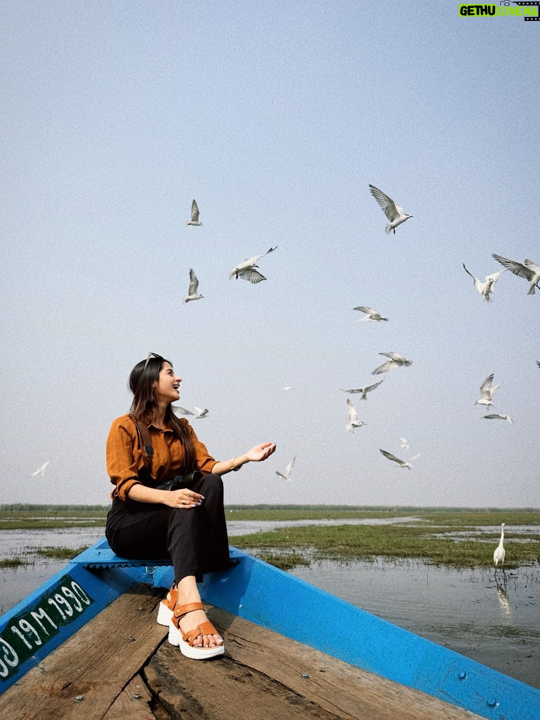 Bhoomika Dash - 45.7K Likes - Lost in a surreal escape at Odisha’s hidden gem — Mangalajodi Bird Sanctuary 🕊️✨

A paradise where nature whispers and wings paint the sky… home to 200–230  bird species, with 150  migratory visitors and 40  resident beauties calling it home.
Grateful for this magical time amid wetlands, silence, and endless flights of wonder 🌿💙 Must visit place 😍