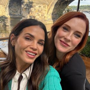Bridget Regan Instagram - @therookieabc is back tomorrow in Prague for an international operation! 🇨🇿 🇨🇿🇨🇿 And Monica is *just* here to help... 😇 #therookie @abc @hulu @lionsgatetv