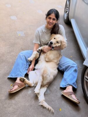Chandini Chowdary Instagram - Happy New Year to you from us! ♥️🐶
