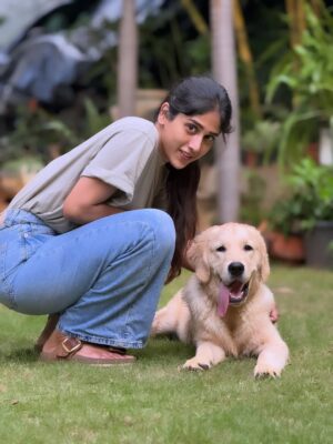Chandini Chowdary Instagram - Happy New Year to you from us! ♥️🐶
