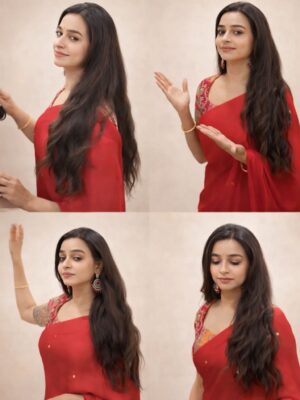 Divya Ganesh Instagram - Our darling @divya_ganesan_official ❤️in our Saara Luxe Saree ✨

Comment “LINK” to order

A perfect blend of elegance, grace, and timeless beauty.
That rich drape, the detailed blouse, and the effortless charm truly made to stand out 🤍

The fluid drape, gentle sheen, and beautifully detailed Kutch-inspired embroidery on the blouse make this saree a true wardrobe essential ,perfect for daytime functions, intimate celebrations, or when you want to look naturally elegant 💫

If elegance had a colour, it would be this Saara
Soft. Serene. Forever favourite.

• Shop before it’s gone: efwbyfathima.in
• Product Search: SAARA LIUXE
• International & Bulk Orders: Available on our website
• Need help? WhatsApp: 9361590038

#efwbyfathima #efwexclusive #miasaree #pistagreen #handworkedblouse fromscratch luxurysarees lightweightdrape elegantfashionway sareelove efwstyle festiveedit