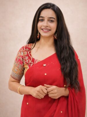 Divya Ganesh Instagram - Our darling @divya_ganesan_official ❤️in our Saara Luxe Saree ✨

Comment “LINK” to order

A perfect blend of elegance, grace, and timeless beauty.
That rich drape, the detailed blouse, and the effortless charm truly made to stand out 🤍

The fluid drape, gentle sheen, and beautifully detailed Kutch-inspired embroidery on the blouse make this saree a true wardrobe essential ,perfect for daytime functions, intimate celebrations, or when you want to look naturally elegant 💫

If elegance had a colour, it would be this Saara
Soft. Serene. Forever favourite.

• Shop before it’s gone: efwbyfathima.in
• Product Search: SAARA LIUXE
• International & Bulk Orders: Available on our website
• Need help? WhatsApp: 9361590038

#efwbyfathima #efwexclusive #miasaree #pistagreen #handworkedblouse fromscratch luxurysarees lightweightdrape elegantfashionway sareelove efwstyle festiveedit
