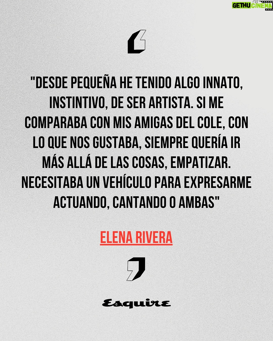 Elena Rivera - 252 Likes - Inmensos ojos azules, encantadora sonrisa, dulce voz cantarina, pequeña estatura y, sin embargo, dada a personajes de enorme carácter y fuerza, la zaragozana es un ejemplo de que crecer en los escenarios puede salir bien. Hablamos con la actriz Elena Rivera de sus similitudes con Marisol, su salto (con miedo) al género de terror en ‘Dime tu nombre’, de la adrenalina del teatro y de cómo crecer, bien, bajo los focos desde incluso antes de ‘Cuéntame cómo pasó’ y Karina.

Texto: @rafacasademont 
Fotógrafo: @andresgarlujan 
Maquillaje y peluquería: @rebecatfigueroa 
Estilismo: José Juan Rodríguez y Paco Casado

Lee la entrevista completa en el link de la bio de @esquirees

#ElenaRivera #Esquire