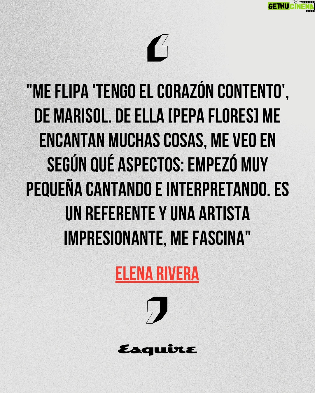 Elena Rivera - 252 Likes - Inmensos ojos azules, encantadora sonrisa, dulce voz cantarina, pequeña estatura y, sin embargo, dada a personajes de enorme carácter y fuerza, la zaragozana es un ejemplo de que crecer en los escenarios puede salir bien. Hablamos con la actriz Elena Rivera de sus similitudes con Marisol, su salto (con miedo) al género de terror en ‘Dime tu nombre’, de la adrenalina del teatro y de cómo crecer, bien, bajo los focos desde incluso antes de ‘Cuéntame cómo pasó’ y Karina.

Texto: @rafacasademont 
Fotógrafo: @andresgarlujan 
Maquillaje y peluquería: @rebecatfigueroa 
Estilismo: José Juan Rodríguez y Paco Casado

Lee la entrevista completa en el link de la bio de @esquirees

#ElenaRivera #Esquire
