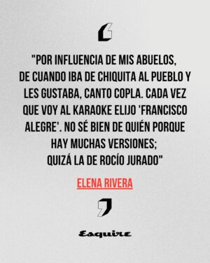 Elena Rivera Instagram - Inmensos ojos azules, encantadora sonrisa, dulce voz cantarina, pequeña estatura y, sin embargo, dada a personajes de enorme carácter y fuerza, la zaragozana es un ejemplo de que crecer en los escenarios puede salir bien. Hablamos con la actriz Elena Rivera de sus similitudes con Marisol, su salto (con miedo) al género de terror en ‘Dime tu nombre’, de la adrenalina del teatro y de cómo crecer, bien, bajo los focos desde incluso antes de ‘Cuéntame cómo pasó’ y Karina.

Texto: @rafacasademont 
Fotógrafo: @andresgarlujan 
Maquillaje y peluquería: @rebecatfigueroa 
Estilismo: José Juan Rodríguez y Paco Casado

Lee la entrevista completa en el link de la bio de @esquirees

#ElenaRivera #Esquire