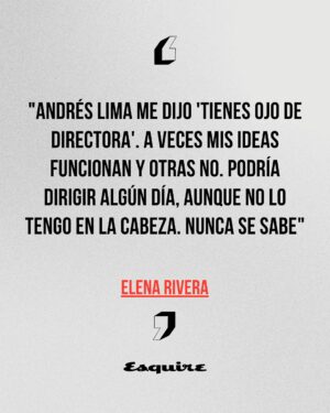 Elena Rivera Instagram - Inmensos ojos azules, encantadora sonrisa, dulce voz cantarina, pequeña estatura y, sin embargo, dada a personajes de enorme carácter y fuerza, la zaragozana es un ejemplo de que crecer en los escenarios puede salir bien. Hablamos con la actriz Elena Rivera de sus similitudes con Marisol, su salto (con miedo) al género de terror en ‘Dime tu nombre’, de la adrenalina del teatro y de cómo crecer, bien, bajo los focos desde incluso antes de ‘Cuéntame cómo pasó’ y Karina.

Texto: @rafacasademont 
Fotógrafo: @andresgarlujan 
Maquillaje y peluquería: @rebecatfigueroa 
Estilismo: José Juan Rodríguez y Paco Casado

Lee la entrevista completa en el link de la bio de @esquirees

#ElenaRivera #Esquire