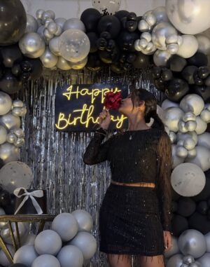 Ishwari Panda Instagram - It’s Ishwari’s 18th Birthday Party 🖤✨

Decor by:- @_decor_t_o_adore_ 🫶