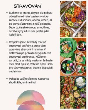 Kamila Rundusová Instagram - Nejhezčí dárek pro sebe? Týden v tropickém ráji plný zážitků, jídla, pohody a inspirace. Vydejte se s námi do srdce Kostariky — do vesničky Playa Negra, kde se džungle setkává s oceánem. V našem retreat centru Mycelium vás čeká nezapomenutelný pobyt, který propojuje přírodu, gastronomii, pohyb, ale hlavně klid a odpočinek.

Čeká vás:
• skvělé jídlo z lokálních surovin od šéfkuchařky Kamu
• jóga, dechové cvičení, surfování
• workshopy, sdílení, kurz vaření, výlety
• komunita lidí na stejné vlně, se kterými zažijete něco, na co se nezapomíná

Každý den je jiný — ale všechny spojuje jednoduchost, radost, propojení a chuť žít naplno.

Termíny retreatů 2026 únor a březen: 12.-19.2. a 12.-19.3.
Místo: Mycelium, Playa Negra, Guanacaste, Kostarika

Všechny potřebné informace najdete v kompletní brožuře nahrané přímo v produktu - v jednom z termínů v záložce “Zážitkové pobyty na Kostarice” na:
WWW.CHEFKAMU.CZ

Pokud máte dotazy, ptejte se na e-mailu info@chefkamu.cz

Březen téměř plný, únor ještě 6 míst. 

Těšíme se na vás❤️

#costarica #retreats #playanegra #mycelium #myceliumplayanegra