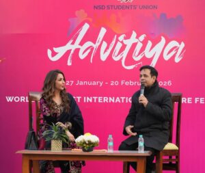 Krishika Lulla Instagram - World’s Largest International Theatre Festival
Bharat Rang Mahotsav

An evening of ideas, creativity, and powerful perspectives.
The National School of Drama hosted an enriching conversation on “The Director’s Vision: Cinema vs Theatre” as part of the 25th edition of the festival, featuring filmmaker R. Balki in conversation with Chittranjan Tripathy.
A dialogue that truly bridged cinema and theatre ≥
Continuing the creative exchange, last night witnessed another insightful session as film producer Krishika Lulla engaged in a compelling dialogue with Chittranjan Tripathy, exploring the journey from the stage to the big screen and beyond.
A thought-provoking conversation offering meaningful insights into storytelling across mediums

#NSDBRM26
#theatrefestival #ministryofculture #nationalschoolofdrama #cultureunitesall