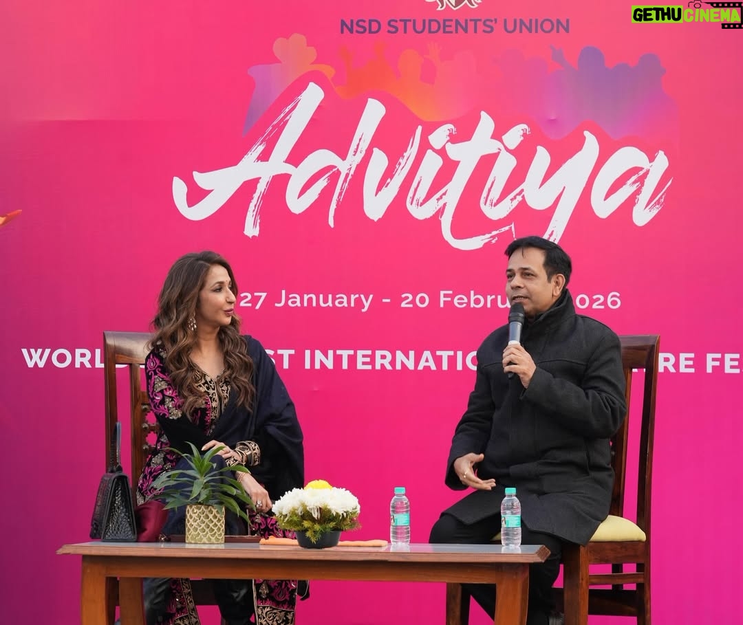 Krishika Lulla - 1.8K Likes - World’s Largest International Theatre Festival
Bharat Rang Mahotsav

An evening of ideas, creativity, and powerful perspectives.
The National School of Drama hosted an enriching conversation on “The Director’s Vision: Cinema vs Theatre” as part of the 25th edition of the festival, featuring filmmaker R. Balki in conversation with Chittranjan Tripathy.
A dialogue that truly bridged cinema and theatre ≥
Continuing the creative exchange, last night witnessed another insightful session as film producer Krishika Lulla engaged in a compelling dialogue with Chittranjan Tripathy, exploring the journey from the stage to the big screen and beyond.
A thought-provoking conversation offering meaningful insights into storytelling across mediums

#NSDBRM26
#theatrefestival #ministryofculture #nationalschoolofdrama #cultureunitesall