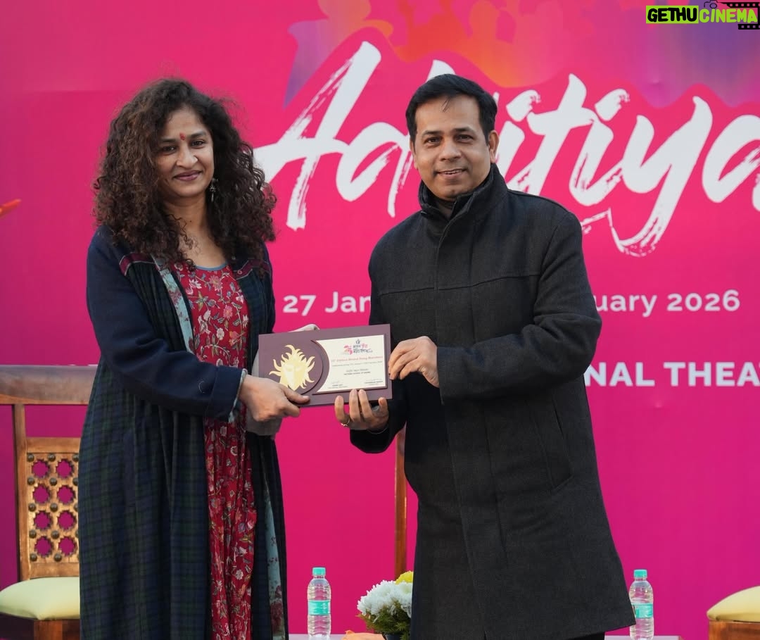 Krishika Lulla - 1.8K Likes - World’s Largest International Theatre Festival
Bharat Rang Mahotsav

An evening of ideas, creativity, and powerful perspectives.
The National School of Drama hosted an enriching conversation on “The Director’s Vision: Cinema vs Theatre” as part of the 25th edition of the festival, featuring filmmaker R. Balki in conversation with Chittranjan Tripathy.
A dialogue that truly bridged cinema and theatre ≥
Continuing the creative exchange, last night witnessed another insightful session as film producer Krishika Lulla engaged in a compelling dialogue with Chittranjan Tripathy, exploring the journey from the stage to the big screen and beyond.
A thought-provoking conversation offering meaningful insights into storytelling across mediums

#NSDBRM26
#theatrefestival #ministryofculture #nationalschoolofdrama #cultureunitesall