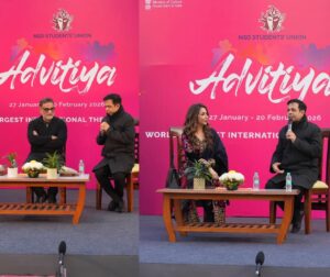 Krishika Lulla Instagram - World’s Largest International Theatre Festival
Bharat Rang Mahotsav

An evening of ideas, creativity, and powerful perspectives.
The National School of Drama hosted an enriching conversation on “The Director’s Vision: Cinema vs Theatre” as part of the 25th edition of the festival, featuring filmmaker R. Balki in conversation with Chittranjan Tripathy.
A dialogue that truly bridged cinema and theatre ≥
Continuing the creative exchange, last night witnessed another insightful session as film producer Krishika Lulla engaged in a compelling dialogue with Chittranjan Tripathy, exploring the journey from the stage to the big screen and beyond.
A thought-provoking conversation offering meaningful insights into storytelling across mediums

#NSDBRM26
#theatrefestival #ministryofculture #nationalschoolofdrama #cultureunitesall