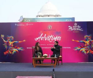 Krishika Lulla Instagram - World’s Largest International Theatre Festival
Bharat Rang Mahotsav

An evening of ideas, creativity, and powerful perspectives.
The National School of Drama hosted an enriching conversation on “The Director’s Vision: Cinema vs Theatre” as part of the 25th edition of the festival, featuring filmmaker R. Balki in conversation with Chittranjan Tripathy.
A dialogue that truly bridged cinema and theatre ≥
Continuing the creative exchange, last night witnessed another insightful session as film producer Krishika Lulla engaged in a compelling dialogue with Chittranjan Tripathy, exploring the journey from the stage to the big screen and beyond.
A thought-provoking conversation offering meaningful insights into storytelling across mediums

#NSDBRM26
#theatrefestival #ministryofculture #nationalschoolofdrama #cultureunitesall
