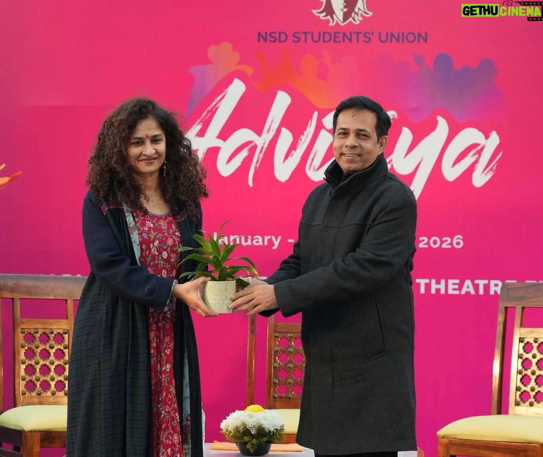 Krishika Lulla - 1.8K Likes - World’s Largest International Theatre Festival
Bharat Rang Mahotsav

An evening of ideas, creativity, and powerful perspectives.
The National School of Drama hosted an enriching conversation on “The Director’s Vision: Cinema vs Theatre” as part of the 25th edition of the festival, featuring filmmaker R. Balki in conversation with Chittranjan Tripathy.
A dialogue that truly bridged cinema and theatre ≥
Continuing the creative exchange, last night witnessed another insightful session as film producer Krishika Lulla engaged in a compelling dialogue with Chittranjan Tripathy, exploring the journey from the stage to the big screen and beyond.
A thought-provoking conversation offering meaningful insights into storytelling across mediums

#NSDBRM26
#theatrefestival #ministryofculture #nationalschoolofdrama #cultureunitesall