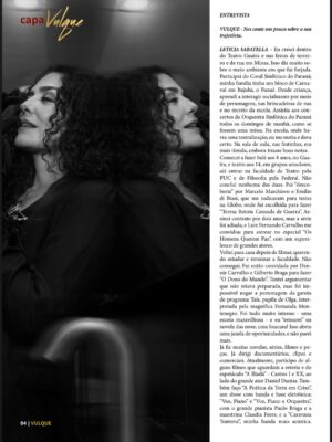 Letícia Sabatella Instagram - A atriz Letícia Sabatella estampa a capa da nova edição da Revista Vulque em um ensaio elegante e cheio de significado. Em entrevista exclusiva, a artista revisita sua trajetória marcante na televisão, no cinema e no teatro, fala sobre escolhas profissionais, amadurecimento artístico e os desafios que moldaram sua carreira ao longo dos anos. A edição celebra não apenas a atriz consagrada, mas também a mulher e a voz potente por trás de personagens que marcaram gerações.
Fotógrafo: @marciofariasfoto
Make e Hair: @laisregiaa
Edição de moda: @aledupratoficial
Produção de moda: @kadununnes07
Look capa: @yorkjeansluxus
Locação: @laghettolifestyle / @laghettohoteis
Entrevista: @aletheamantovani / @rafaellarffreitas / @claudemirspyver
Direção executiva: @rafaellarffreitas