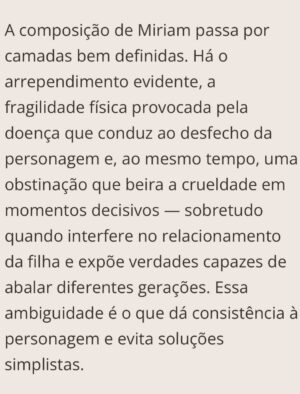 Letícia Sabatella Instagram - Obrigada pela atenção a este trabalho feito com delicadeza e colaboração. Agradeço demais a @tvglobo a equipe maravilhosa da novela, nossos diretores e autores , colegas lindas de cena. Fiquei com saudades. ❤️❤️❤️❤️🌎💪🤟🌺🐝