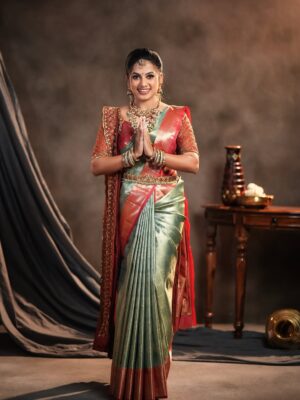 Madhumitha H Instagram - Wishing everyone a very Happy Pongal, Happy Makar Sankranti, and Happy Sankranti 🌾🌞
May this harvest season bring joy, gratitude, prosperity, and positive beginnings to all ✨🤍

Makeup - @makeover_by_miga 
Jewellery- @chennai_jazz 
Hairdo- @sai_priya_hairstylist 
Blouse - @niga_designers 
Drapping - @mettilda_sareedraping 
Flowers - @dj_flowers_garlands 

#happysankranti #happypongal #festival #celebrations