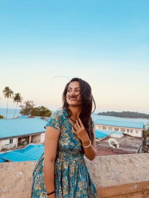 Madhumitha H Instagram - Pretty, but not fragile🦋💙… ! 

#staypretty❤️