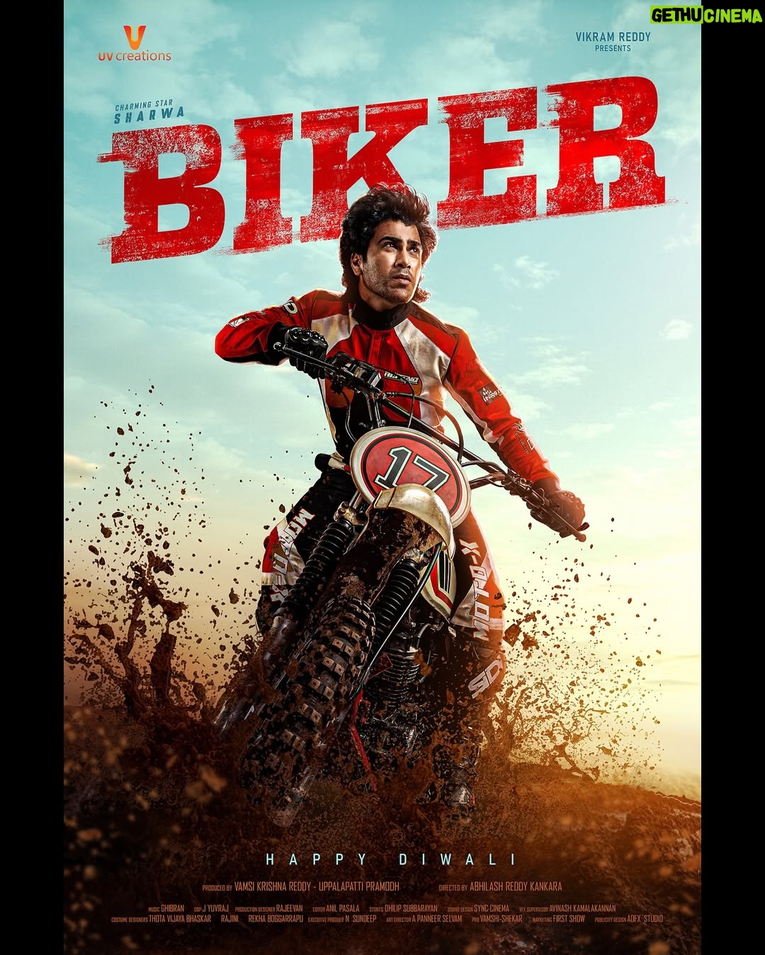 Malvika Nair - 77.1K Likes - #Sharwa36 is #BIKER 🏍️🏁

May you conquer every corner, every jump and every obstacle in life and aim for glory 🏁

Wishing you a Happy Diwali 🪔✨

#GoAllTheWay #BikerMovie

@ImSharwanand @malvikanairofficial @abhilashreddykankara @rajeevan.n @ghibranofficial @dopyuvraj @dhilipaction @arifminhaz @iamanil @avi.toonindia @sync.cinema @uvcreationsofficial