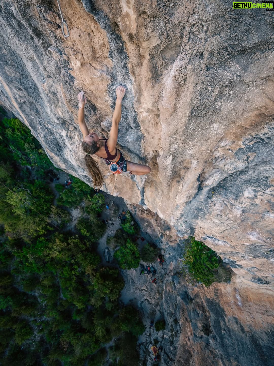 Margo Hayes - 15.4K Likes - GANJA TIME 8b  ☁️🩰🤍
my first in three years. what a beautiful feeling.🙈 not bad for a girl who’s never smoked a single thing. 🌬️🚭
climbing: 🆙high. lungs: still pure. 🫁🪽

.
📷 @javipec ✩
.
@petzl_official @frictionlabs @lasportivagram