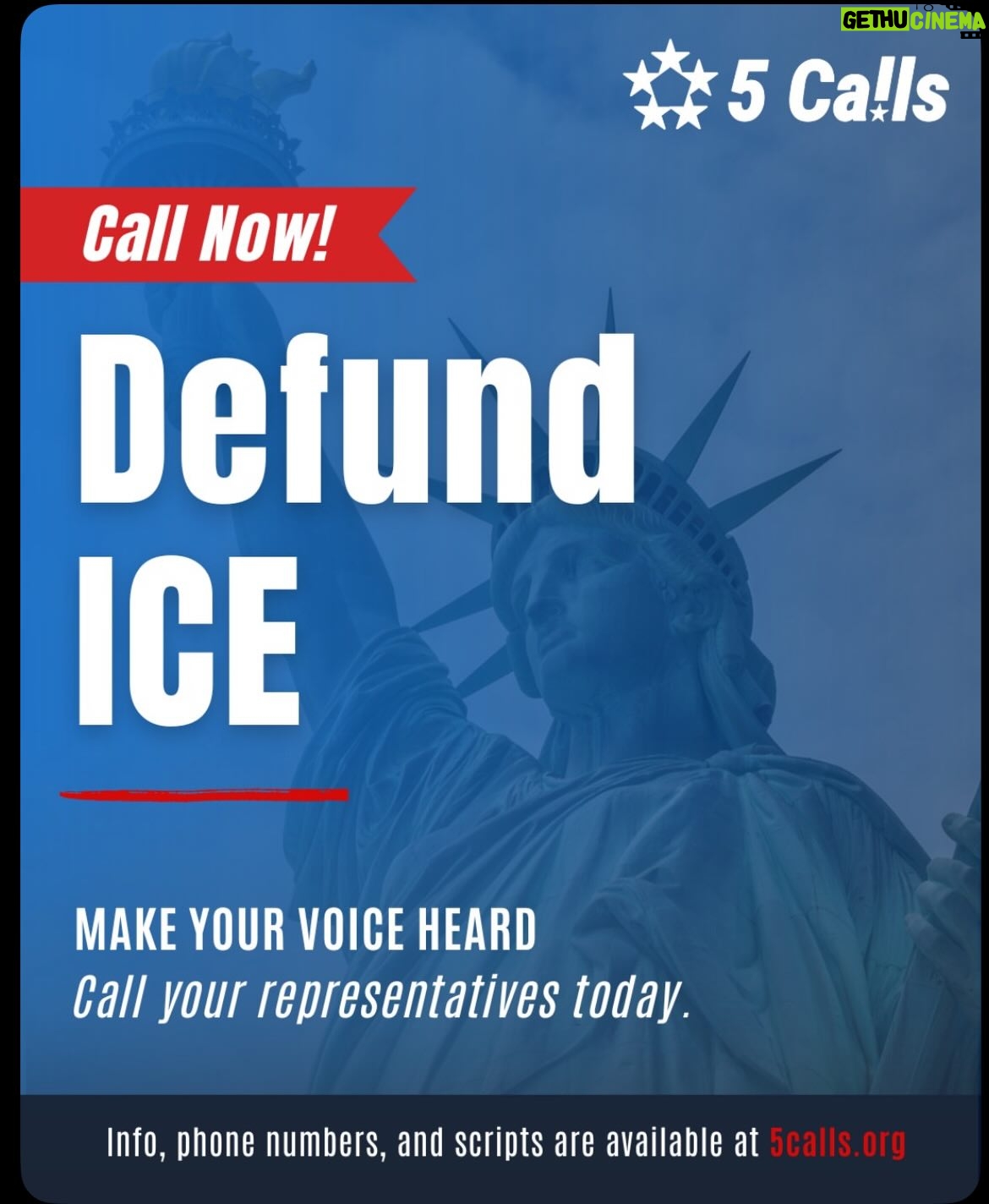 Megan Stalter - 36.9K Likes - ‼️CALL YOUR SENATORS TO ENCOURAGE THEM TO DEFUND AND DISBAND ICE‼️ 

It may feel intimidating but 5calls.org makes it so easy. You can put in your location and can click on a topic you want to bring up, the site will even give you a script. Slide two has the script I use to call, slide three and four has info on who to call if you're in LA♥️ Keep talking, sharing, praying. I put all my trust in God and what is going on is pure evil.