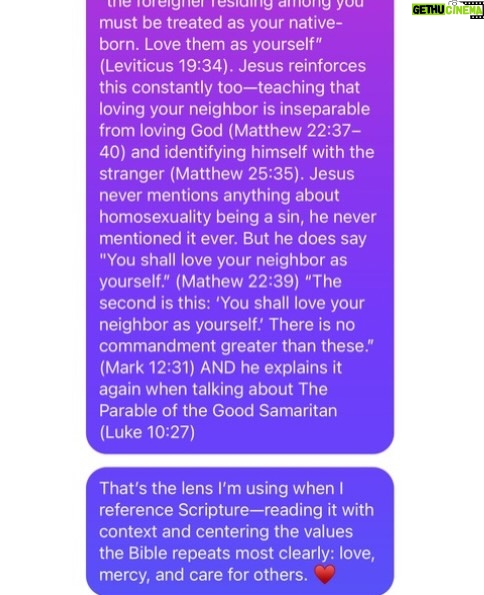Megan Stalter - 75.6K Likes - In case this is helpful♥️God loves gay!

also YES on top of everything the word  homosexual wasn't even in original text and that verse gets misinterpreted ..