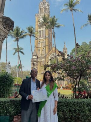 Meghana Gaonkar Instagram - This day is my father’s dream come true. He always wanted me to do my PhD. Yesterday, I officially received my doctorate, my parents were there to witness it which made it very special. Thanks to each one of you. Your encouraging wishes gave me a lot of good energy on a day that made me go numb. I felt empty, done, blank and relieved that many years of this journey was finally over and you made me feel like it meant something with all your love. 🤍🌟 
(We could not get great pictures as we were living in the moment but I did manage to get these to share the day with all of you) thank you🙏