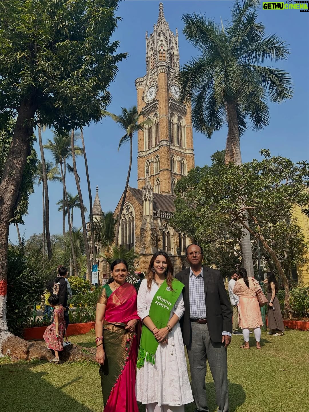 Meghana Gaonkar - 15.3K Likes - This day is my father’s dream come true. He always wanted me to do my PhD. Yesterday, I officially received my doctorate, my parents were there to witness it which made it very special. Thanks to each one of you. Your encouraging wishes gave me a lot of good energy on a day that made me go numb. I felt empty, done, blank and relieved that many years of this journey was finally over and you made me feel like it meant something with all your love. 🤍🌟 
(We could not get great pictures as we were living in the moment but I did manage to get these to share the day with all of you) thank you🙏