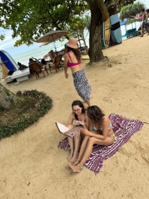 Minissha Lamba Instagram - The universe heard my calls for mango and got me to a country where they are in season in December! 

Room views,  @preyenga_g and i hard at work making lunch decisions

#mango #instafood #beach #denim #smile