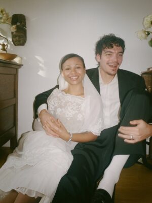 Myha'la Instagram - One year of marriage ♾️💍

Sos if this is how you’re finding out, promise we didn’t tell most everyone 😗

Incredible photography by our dear friend @quillemons 
Speedy officiating by @jojoplutz Endlessly grateful to our friends and family for helping make this day so very magical. 

❤️