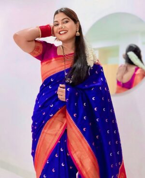 Namrata Sambherao Instagram - 💙 माझं साडी प्रेम 🩷

Pc: by myself 

#actress #saree #tradition #love