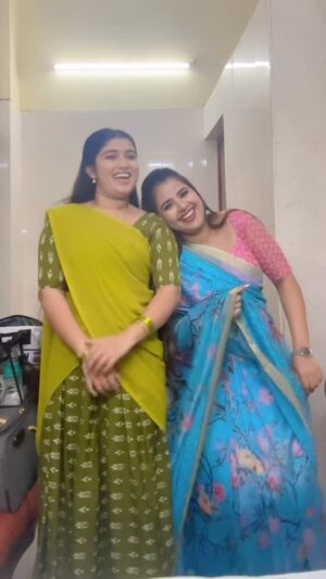 Nanditha Jennifer Instagram - Maha and Kavitha in parallel universe π€―β¨
#maha #kavitha #thirumangalyam