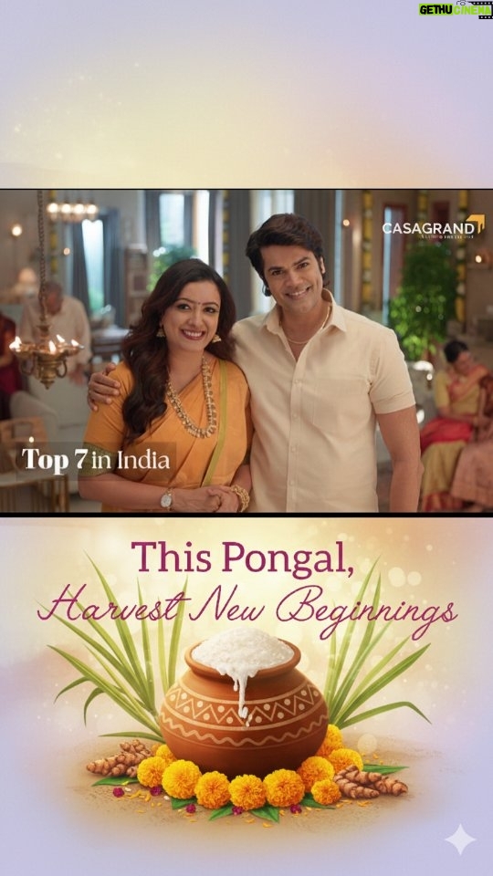 Nisha Krishnan - 50.1K Likes - This Pongal week, harvest new beginnings ✨
Book your dream home with Casagrand’s The Great Pongal Savings 🌾🏡

#casagrand #casagrandhomes #pongal #savings #no.1inChennai top7inIndia