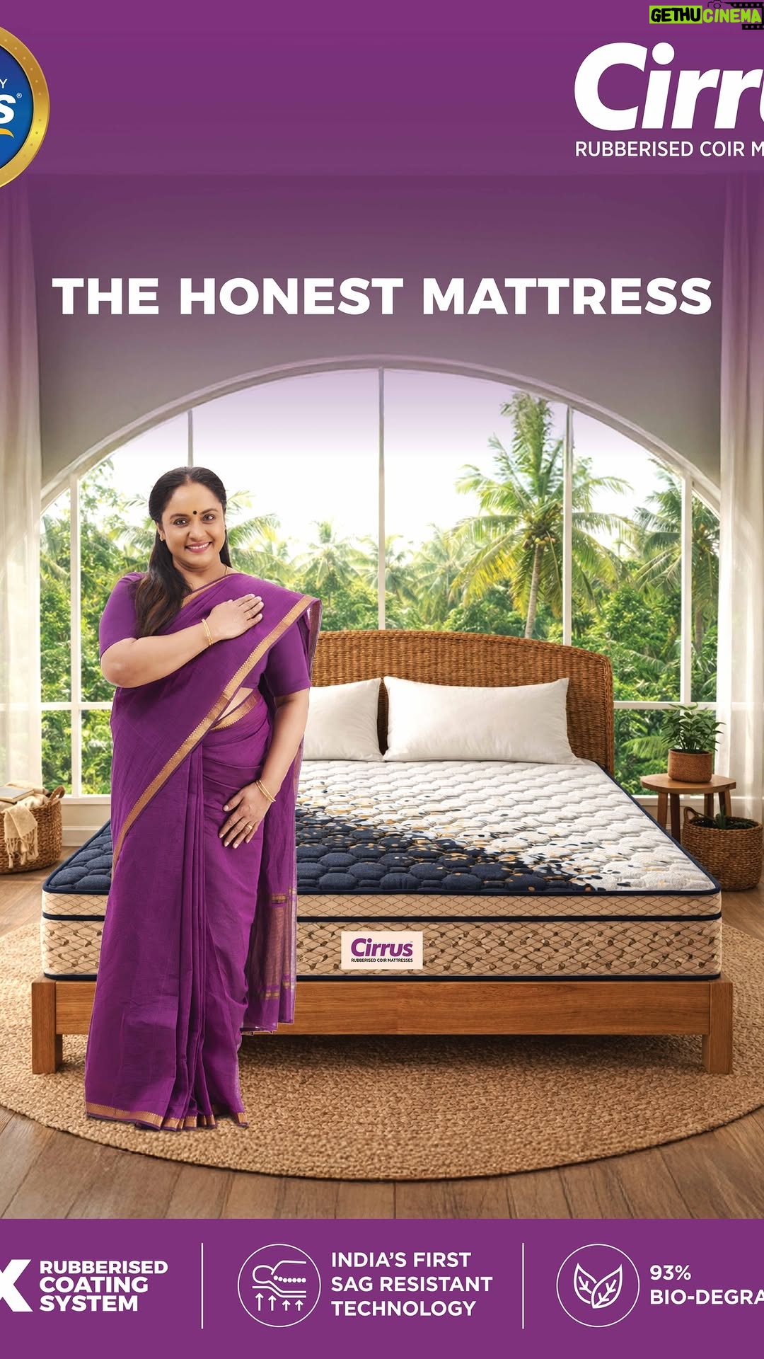 Nisha Sarangh - 26.2K Likes - From the hands of the farmer to your bedroom.

Cirrus is crafted from natural coconut coir and rubber, sourced from Indian farmers — breathable, durable, and designed to support your spine the way nature intended.

With a 4X rubberized coir core and India’s first sag-resistant technology, Cirrus stays firm, supportive, and dependable — night after night.

A healthier sleep. A cleaner planet. 🌍

Shop now at https://cirrusmattress.com/

#CirrusMattress #CoirMattress #TheHonestMattress #PatentedbyPeps #SustainableLiving #HealthySleep #EcoFriendly #SleepBetter #MadeInIndia #FarmerMade