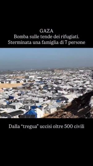 Paola Turci Instagram - Colpire i più deboli, rifugiati nelle tende. Colpire chi non ha più nulla. È successo poco fa.

Succede ogni giorno a Gaza. E questa volta lo documentiamo con un video esclusivo di FR🔴M, girato sul campo da @mazen_breem , nel momento dell’attacco.

Una bomba è caduta su una tenda che ospitava sfollati nella zona di Asdaa, a nord di Khan Younis, nel sud della Striscia di Gaza.

Sette persone sono state uccise. Una famiglia intera.

Il nonno:
Rabhi Hammad Muhammad Abu Hudaid

I figli:
Muhammad Rabhi Hammad Abu Hudaid
Hazem Rabhi Hammad Abu Hudaid
Hajar Rabhi Hammad Abu Hudaid

I nipoti:
Lia Muhammad Rabhi Abu Hudaid
Sham Hazem Rabhi Abu Hudaid
Jibril Hazem Rabhi Abu Hudaid
 
Questi sono i loro nomi. Sono Persone. Dovremmo sapere cosa significa nonni, figli e nipoti. 

Da quando è diventato “normale” sparare sui rifugiati? 

Essere sul campo e in campo per la protezione dei diritti umani serve a impedire che la morte venga cancellata, normalizzata, archiviata. 

La verità non cade dal cielo. 
Dal cielo cadono bombe.
E per fermarle dobbiamo dare voce alla protesta che pretende vita. Dando aiuto a chi resta. 

FR🔴M è la media agency di @soleterre_it che è una ONG presente a Gaza in aiuto alla pediatra dell’Ospedale Nasser Hospital, in aiuto ai bambini e alle famiglie più vulnerabili con distribuzione di cibo e beni di prima necessità.

Si aiuta con un Bonifico Bancario intestato IBAN IT88Q0503401699000000013880 intestato a Soleterre con causale: “Gaza: Emergenza cibo e beni essenziali”
  
Oppure link in bio e storie.

Grazie a chi sostiene: @everychildismychildets @foglietta.anna @paolaturci i @didocart @lastefiandreoli 

#gaza #palestina #boardofpeace