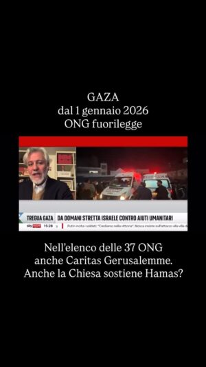 Paola Turci Instagram - Dal 1° gennaio 2026, 37 ONG internazionali tra cui Caritas Gerusalemme, ossia la Chiesa, vengono spinte dal Governo di Israele fuori legge. Fuori da Gaza. È un fatto gravissimo.

Significa meno cure, meno cibo, meno acqua, meno protezione per una popolazione già allo stremo.
Significa colpire chi prova a tenere in vita la vita che resta: bambini, donne incinte, feriti, malati cronici.

La delegittimazione delle ONG non è un dettaglio burocratico.
È una strategia politica: restringere lo spazio umanitario fino a renderlo impraticabile. Trasformare chi cura, nutre, protegge in un sospetto. Equiparare l’azione umanitaria a una minaccia.

Chi lavora a Gaza sa cosa vuol dire: ospedali senza farmaci, reparti pediatrici pieni di bambini e vuoti di possibilità di cura, famiglie costrette a scegliere chi può essere curato e chi no.

Questa è una volontà esplicita di distruzione di un popolo.
E non si può restare a guardare.

Dal 1° gennaio 2026 il piano è ancora più chiaro: non solo bombe e assedi, ma assenza di aiuti.
Una morte lenta. Amministrativa. Silenziosa.

Il silenzio della comunità internazionale e della politica equivale a sparare sulle persone.
Perché quando si restringe l’accesso umanitario, si decide chi è sacrificabile.
Chi ha valore. E chi no.

@soleterre_it continua a lavorare con i partner locali grazie a donazioni private e ad una rete di sostegno partecipata da @everychildismychildets @foglietta.anna @paolaturci @didocart @lastefiandreoli 

Portiamo cibo. Abbiamo aggiunto tende e beni di prima necessità.
Se è in gioco la vita, noi mettiamo in gioco la nostra.

Perché davanti ai mostri non si scappa.
Ci si confronta. Con tutto quello che abbiamo.

Avanti.
Alziamo il livello degli aiuti. Facciamo sentire la nostra voce. Proteggiamo le ONG e la libertà. Io ho provato a dirlo a @skytg24.

Si dona in www.soleterre.org o in link in bio e storie. Per informazioni scrivetemi in privato.

#gaza #ong #2026