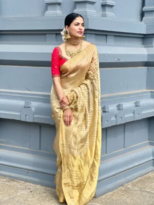 Parvathy Omanakuttan Instagram - 6 yards of pure heritage , craftsmanship, tradition that symbolises femininity, grace and the embodiment of Shakti … A Saree always ensures to make every woman beautiful and I surely am feeling it 🥰