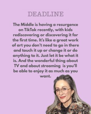 Patricia Heaton Instagram - So great chatting with @deadline I’m loving that The Middle and Everybody Loves Raymond still have so much love and interest out there. I’m eternally grateful and feel so lucky to be part of stories that continue to connect with people 🤍

#TheMiddle #EverybodyLovesRaymond #Grateful #ClassicTV #StillFeelingTheLove