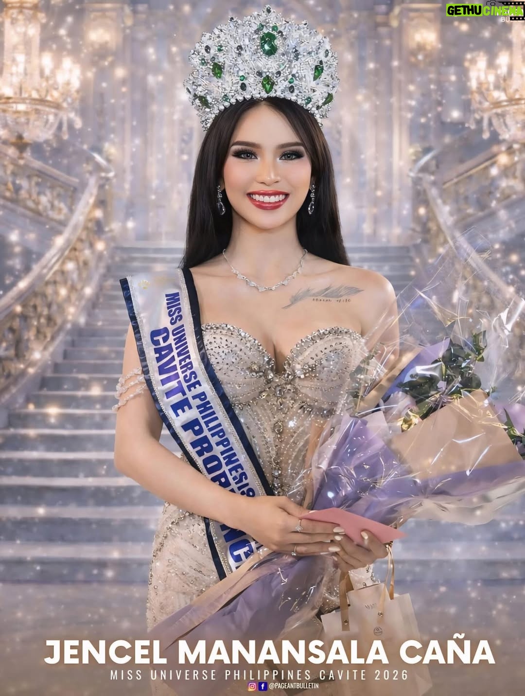 Patricia Javier - 266 Likes - Congratulations to Queen Lyn Bautista and Norman Acuba Miss 𝗨𝗻𝗶𝘃𝗲𝗿𝘀𝗲 𝗣𝗵𝗶𝗹𝗶𝗽𝗽𝗶𝗻𝗲𝘀 𝗖𝗮𝘃𝗶𝘁𝗲 𝟮𝟬𝟮𝟲 𝗪𝗶𝗻𝗻𝗲𝗿𝘀

• Jencel Manansala Caña - Miss Universe Philippines- Cavite Province 2026
• Felicia Fran Aldana - Miss Universe Philippines-Bacoor 2026.
• Tyra Jane Godino - Miss Universe Philippines- Dasmariñas 2026

SPECIAL AWARDS:

• Best in Production Number -  Cavite City
• Best in Interview -  Cavite City
• Best in Runway - Bacoor City
• Miss Congeniality - Alfonso, Cavite
• Faces of Marinova - Gen. Trias (Brgy. Santiago), Gen. Trias (Brgy. Pasong Camachile 2), and Bacoor City
• Miss Photogenic - Dasmariñas City
• Best in Swimwear - Dasmariñas City
• Best in Evening Wear - Dasmariñas City (Brgy. Sampaloc 3)
• People’ s Choice - Cavite City and Gen.Trias

The pageant’s grand coronation night was held on January 24 at Fernwood Gardens Tagaytay.

• MUPH Local Director and Founder: Norman Acuba
• Co-Founder: Lynn Bautista S 
• Execom: Gale Salazar
• Pageant Director: Raymond Villanueva 

#missuniversephilippinescavite2026
#muphcavite2026
#pageantchronicle #NobleoftheUniverse  @noblequeenuniverseofficial @noblequeen_universe2019