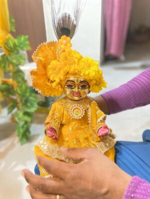 Priyanka Pandit Instagram - Basant panchami ki subhkamnaye 🤗 #radhe #vrindavan #laddugopal #krishna