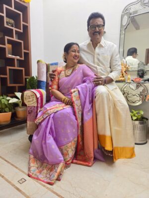 Raadhika Sarathkumar Instagram - Respect is one of the greatest expressions of love. To someone who I always bug🥰🥰🥰🥰🥰🥰Happy Anniversary 🥰❤️❤️❤️ @r_sarath_kumar
